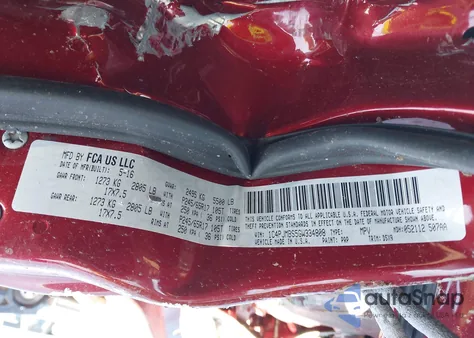 2016 Jeep Cherokee Trailhawk from USA, damaged, VIN 1C4PJMBS5GW334808